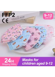 5 طبقات اقنعة الاطفال fpp2 niños CE KN95 FFP2 قناع قابل لإعادة الاستخدام 9-12 سنة الاطفال infantil Mascarillas masques ffpp2 enfants masque