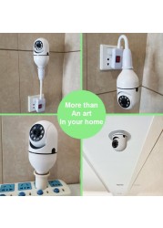 1080P E27 PTZ IP Camera Night Vision WiFi Motion Camera Auto Tracking 4X Digital Zoom Two Way Talking Full Color CCTV Camera