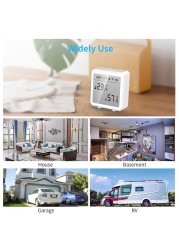 2022 Tuya WIFI ZigBee Temperature and Humidity Sensor Controller Meter Indoor Hygrometer Thermometer with LCD Display for Smart