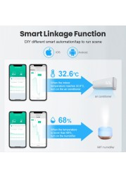 2022 AVATTO Tuya WiFi Temperature Humidity Sensor, Real-time Report LCD Display Indoor Humidity Thermometer Alexa Google