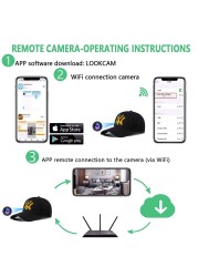 HD 1080P Wearable Baseball Hat Camera Fashion Baseball Cap Wifi Camera For Outdoor Travel Manual Recording Remote Monitoring