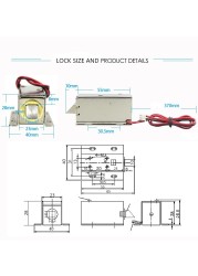 12V 0.8A Electronic Small Cabinet Lock Long Time Power Inclined Spring Bolt Solenoid Drawer Latch