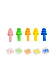 1 Pair Spiral Waterproof Silicone Ear Plugs Anti Noise Snoring Earplugs Comfortable For Sleeping Noise Reduction Accessories