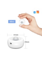 WiFi Smart PIR Motion Sensor 360 Degree All Round Wireless Detection Infrared Detector Home Security Tuya Remote Control Thief