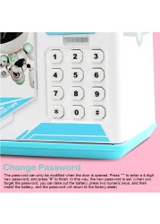 Electronic Piggy Bank ATM Password Money Box Cash Coins Saving Banks Safe Boxes Auto Scroll Paper Banknote Gift For Kids