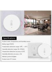 Tuya Smart Temperature Humidity Sensor Zigbee Indoor Real-time Monitor Thermometer Detector Smart Life Control For Alexa