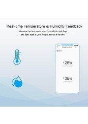 Sonoff الاستشعار SNZB-02 زيجبي درجة الحرارة الرطوبة الاستشعار الذكية أمن الوطن إنذار العمل مع سونوف Zbbridge اليكسا جوجل Ifttt