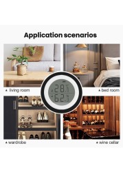 Tuya Smart life Zigbee-مستشعر درجة الحرارة والرطوبة ، مقياس حرارة داخلي مع شاشة LCD