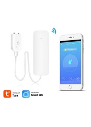 Tuya Water Leak Alarm Wifi/Zigbee Water Leak Detector Flood Alert Overflow Smart Home Security Alarm System Work With Smart Life