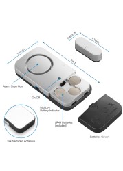 Elecpow نافذة الباب إنذار أمن الوطن اللاسلكية لص إنذار باب جهاز استشعار مغناطيسي 120dB مكافحة سرقة إنذار للمنزل الاطفال السلامة