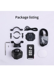 2022 Marlboze Waterproof Bike Motorcycle Electric Bicycle Security Anti Lost Remote Control Vibration Detector USB Charge Alarm