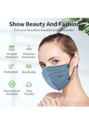 5D Masks KN95 Black Mascarilla FPP2 homology ada 5 Layers Adult FFP2 CE Certificate FFPP2 Face Mask KN 95 Mascarillas Negras