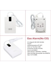 Security Protection Firefighter Carbon Alarm Monoxide Detector CO Sensor Home Gas Analyzer CH4 Butane Propane Gas Detector With EU Plug