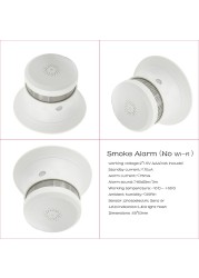 Tuya Smart Smoke Detector Operate Alone Built-in 75dB Siren Sound Standalone Warning Alarm Fire Protection Sensor Zigbee Or WiFi