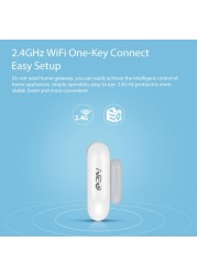 Tuya WiFi Door Sensor, Smart Door Open/Closed Detector, Smart Life APP WiFi Window Sensor Home Alarm Work with Alexa, Google Home