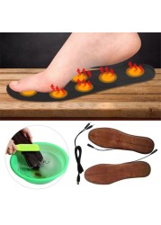 1PC Electric Heated Shoe Insoles Socks Feet Heater USB Foot Winter Warmer Pads Novelty Practical Warm Winter