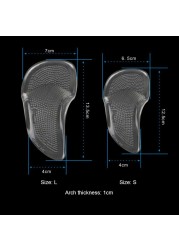 Sunvo Silicone Gel Orthotic Insoles for Flat Feet Arch Support Orthotic Insoles for Plantar Arthritis Pain Relief Shoe Pads