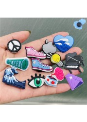 Free Shipping 50pcs Animation Anime Japan Garden Shoe Charms Buckle Clog Fit Wristbands Shoes Decorations Croc Jibz Sets Hot Sale