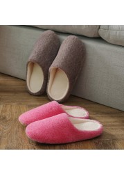 Women Winter Indoor Shoes Slippers Silent Soft-soled Warm Slippers Plus Velvet Non-slip Cotton Slippers Zapatillas De Casa