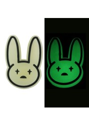 50pcs/lot ipad rabbit pvc glow luminous shoe charms plastic adornment in the dark shoes decoration accessories promotional gift