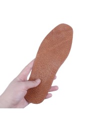 Hot! 1 pair 36-42 breathable leather insoles women men ultra-thin deodorant shoes insole pads