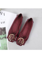 2021 fashion women flat shoes square toe pu leather shoes ballet flats women golden ballet shoes girls moccasins