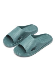 Home Soft-soled Slippers Women Summer Bathing Non-slip Soft Sandals Couple Noise Reduction Wear-resistant Flip Flops Female Shoes