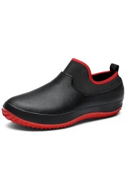 Men Slip-On Oil-Proof Kitchen Chef Shoes Multifunctional Restaurant Garden Waterproof Work Safety Medical Shoes