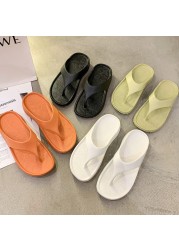 Women 2021 new summer platform flip flops casual flat slides outdoor beach sexy barefoot plus size slippers