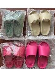 2022 summer hot sale unisex thick bottom slides women men outdoor beach slippers sandals pink red slides flip flops women shoe