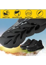 New anti-puncture safety shoes for men sports anti-puncture resistant sportswear soft-soled safety protection work shoes