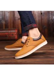 Leather casual shoes for men 2021 autumn winter original brand luxury platform oxfords shoes male walking breathable sneakers