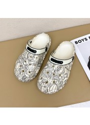 Cotton Slippers Outdoor Beach Sandals Shoes For Women Summer Garden Sandals Flat Slides Zapatillas De Mujer Sabatos Femininos