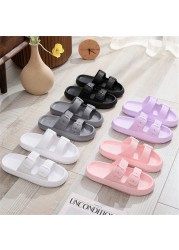 Rimocy 2022 Fashion Summer Slippers Women Soft EVA Insole Female Sandals Buckle Platform Slippers Female Shoes 45