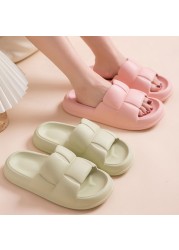 Super Soft Home Platform Slippers Comfortable Soft Bottom Non-slip Bath Shoes EVA Light Slides Couple Indoor Flip Flops