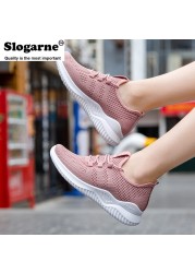 Women Spring Autumn New Sneakers Vulcanized Shoes Skateboard Lady Loafers Women Casual Shoes Flats Running Shoes Sneakers Knitting