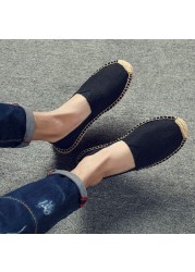 2022 Spring Summer Men Canvas Shoes Comfort Designer Men Casual Shoes For Man Slip On Couple Shoes Mens Shoes Flats 35-47