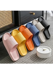 Summer Slippers Mute EVA Platform Sandals Women Slippers Soft Bottom Indoor Men Summer Deodorant Non-slip Household Flip Flops