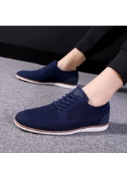 2022 new summer men's British-style shoes classic light breathable mesh flat shoes fashion casual business dress shoes large size