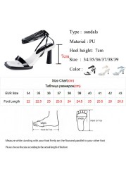 Lucyever Cross Lace Up Summer Sandals Women 2022 Fashion High Heels Gladiator Sandals Woman Black Pu Square Toe Sandalias Female