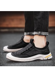 Brand Mens Shoes Genuine Leather Casual Shoes Outdoor Men Breathable Sneakers Original Suede Men Moccasins Loafers Sneakers