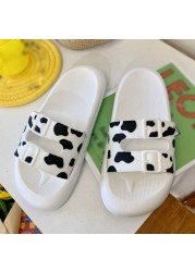 Soft Cushioned Shower Slippers Open Toe Slide Sandals for Women House Slipper