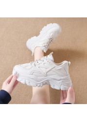 JMPRS Breathable Mesh Sneakers Women 2022 Summer New Fashion Thick Bottom Lace Up Sneakers Woman Solid Platform Casual Shoes