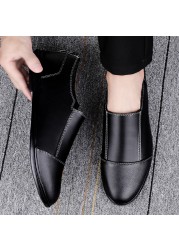 Summer outdoor soft men shoes leather loafers slip on comfortable driving shoes moccasins casual driving shoes