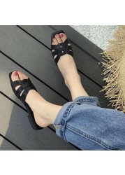 LuasTuas New Arrivals Women Sandals Square Toe Ins Summer Shoes For Woman Fashion Chic Ins Ladies Footwear Shoes Size 35-43