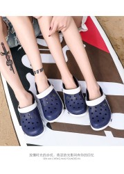 Sandals 2021 summer hole shoes men's non-slip soft-soled lovers beach shoes men's sandals trendy outdoor slippers men's shoes