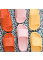 Rimocy Thick Sole Home Women Slippers Soft Summer Slides Non-slip Woman Flat Heel Comfortable Sandals Flip Flops Female