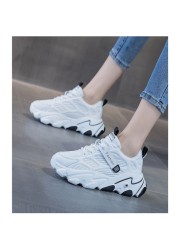 Women's shoes 2021 new lightweight breathable sneakers women height insole mesh shoes girls summer white shoes women's sports