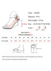 lucifer pearl strap high heel sandals for women summer ankle strap stiletto heel shoes woman gold silver party shoes ladies