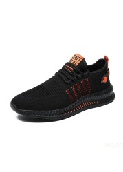 Scarpe Uomo . Men's Large Size Lightweight Breathable Running Walking Sneakers Soft Sole Lace-Up Men's Sneakers